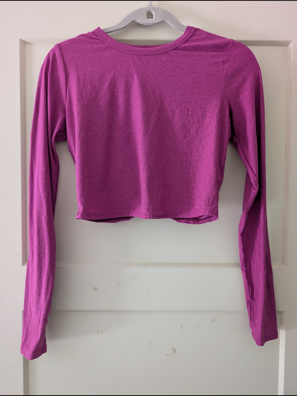 Beyond Yoga Long Sleeve Crop Top in Magenta Pink
